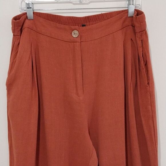 PrettyGarden Pant Blazer Vest Set Size XL Linen Blend High Waisted Wide Leg Chic - Picture 11 of 16